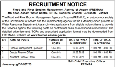 Walk-In Interview in FREMAA