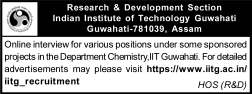 Online Interview at IIT, Guwahati