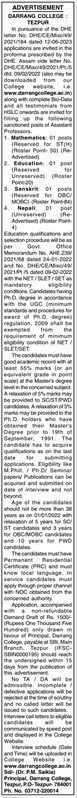 Recruitment in Darrang College